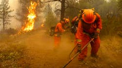 Inmate firefighters are among the first on the scene when a wildfire threatens homes across California. Inmate firefighters are among the first on the scene when a wildfire threatens homes across California.