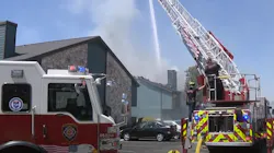 San Antonio, TX, firefighters battled record temperatures reaching 106 degrees while also battling an apartment complex blaze that destroyed 18 units Monday.