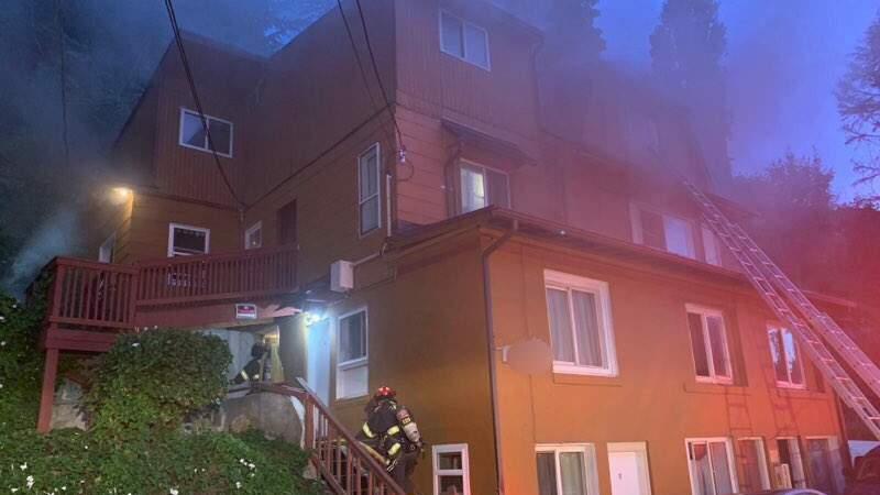 The Seattle Fire Department deployed its Mass Casualty Incident unit to a three-alarm blaze that injured six people early Monday.