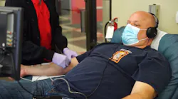 D.C. Fire & EMS Lt. Sid Polish donates plasma after recovering from COVID-19. Antibodies in the plasma will be used to help other patients with the virus and for research.