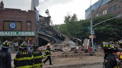 FDNY crews on scene in Brooklyn after a vacant three-story building collapsed on Wednesday, July 1, 2020. FDNY crews on scene in Brooklyn after a vacant three-story building collapsed on Wednesday, July 1, 2020.