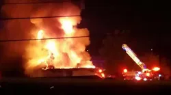 Murfreesboro firefighters found flames engulfing half the building when they arrived.