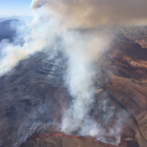 Two small aircraft battling the 500-acre Bishop Fire near Caliente, NV, crashed midair Thursday.