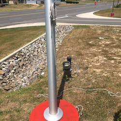 A U.S. flag and a firefighters memorial flag were stolen from the Hanover Township, PA, Fire Department late Wednesday. A U.S. flag and a firefighters memorial flag were stolen from the Hanover Township, PA, Fire Department late Wednesday.