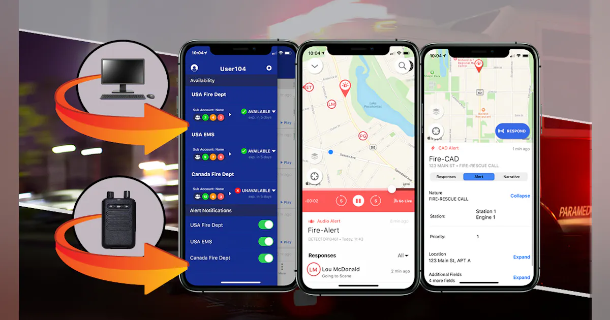 Audio/CAD Dispatch to Wireless Devices | Firehouse