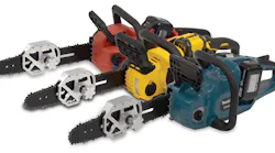 The conversion kit from Super Vac is compatible with Makita XCU07, XCU04 and XCU03 chainsaws; DeWalt DCCS670B and DCCS670X1 chainsaws; and Milwaukee 2727-20 and 2727-21HD chainsaws.