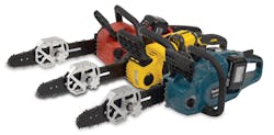 The conversion kit from Super Vac is compatible with Makita XCU07, XCU04 and XCU03 chainsaws; DeWalt DCCS670B and DCCS670X1 chainsaws; and Milwaukee 2727-20 and 2727-21HD chainsaws. The conversion kit from Super Vac is compatible with Makita XCU07, XCU04 and XCU03 chainsaws; DeWalt DCCS670B and DCCS670X1 chainsaws; and Milwaukee 2727-20 and 2727-21HD chainsaws.