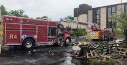 Joplin Fire Department&rsquo;s Rescue 4, which was assigned to the roof of the abandoned hotel to investigate HVAC units and to set up for possible vertical ventilation, heard the mayday via the shouts of the endangered firefighter directly below them&mdash;as well as over the radio. The endangered firefighter concluded that, because his radio went into the water, a radioed mayday wouldn&rsquo;t transmit.