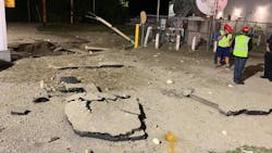 An Ashland, MA, Fire Department hazardous materials team responded to a large underground explosion Tuesday. An Ashland, MA, Fire Department hazardous materials team responded to a large underground explosion Tuesday.