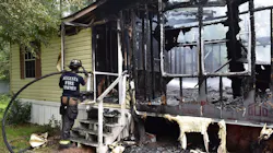 An Augusta, GA, firefighter was injured while battling a fatal house fire Monday.
