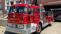 A former Jeannette, PA, junior firefighter purchased a 1965 Mack fire engine from a private collector earlier this year and had it refurbished before returning it to the department after an absence of 19 years. A former Jeannette, PA, junior firefighter purchased a 1965 Mack fire engine from a private collector earlier this year and had it refurbished before returning it to the department after an absence of 19 years.