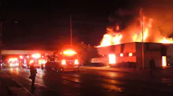 Kenosha, WI, crews battled multiple fires late Monday and early Tuesday that were set in response to the shooting of a 29-year-old Black man by police Sunday.