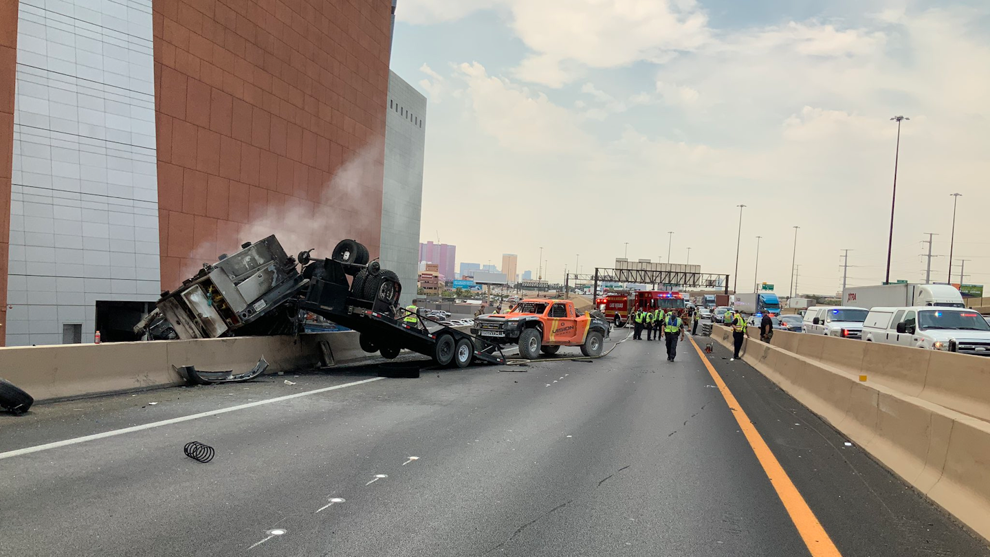 Three Killed in Las Vegas Crash Between Car, Truck Firehouse