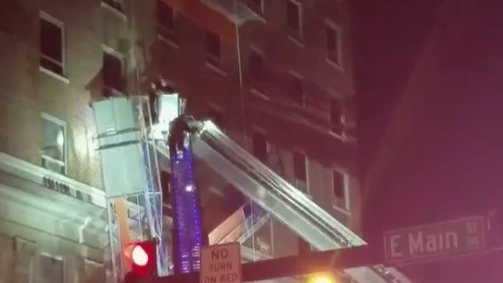 Lexington, KY, firefighters rescued two people Wednesday after the scaffold they were on collapsed.
