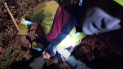 A Sonoma County, CA, Sheriff's Office helicopter was used to rescue two Marin County firefighters who were trapped while battling the Woodward Fire at Point Reyes National Seashore late Friday. A Sonoma County, CA, Sheriff's Office helicopter was used to rescue two Marin County firefighters who were trapped while battling the Woodward Fire at Point Reyes National Seashore late Friday.