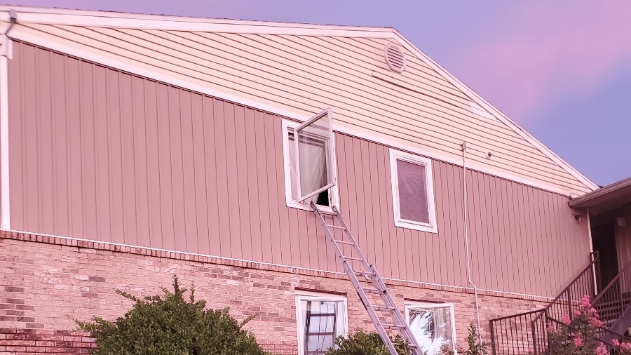 Ocala, FL, firefighters rescued two people from the second floor of a burning apartment building Friday.