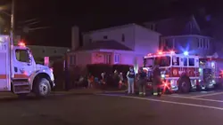 At least four Paterson, NJ, firefighters were injured during a blaze at an apparent drug mill early Thursday.