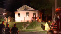 Syracuse, NY, firefighters extinguished a blaze that fully engulfed a home and sent flames through the roof Friday night.