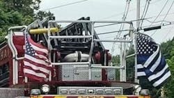 Danvers, MA, firefighters have been asked to remove &apos;Thin Blue Line&apos; flags from their apparatus.