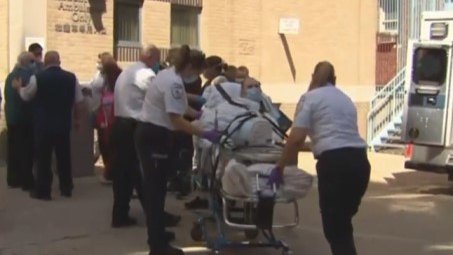 Atlantic/Cataldo Ambulance Service EMT Todd Beaudet, who battled COVID-19, is transferred from Tufts Medical Center in Boston to the Whittier Rehabilitation Hospital in May.