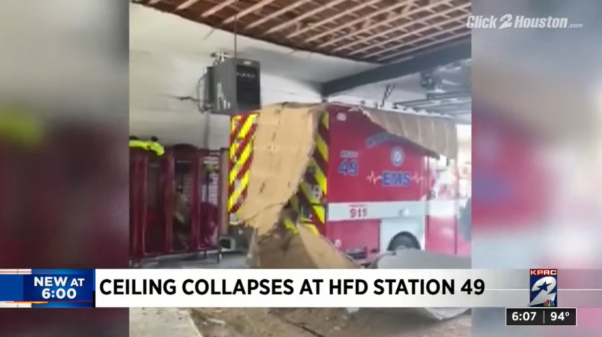 Ceiling Collapses At Houston Fire Station | Firehouse