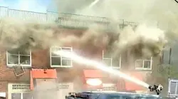 Dallas 3 Alarm Commercial Fire Video (tx)