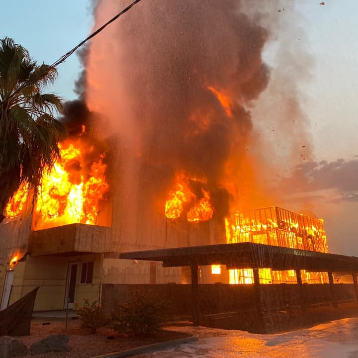 Video: Two-Alarm Fire Levels Residential Phoenix Structure Being Built ...