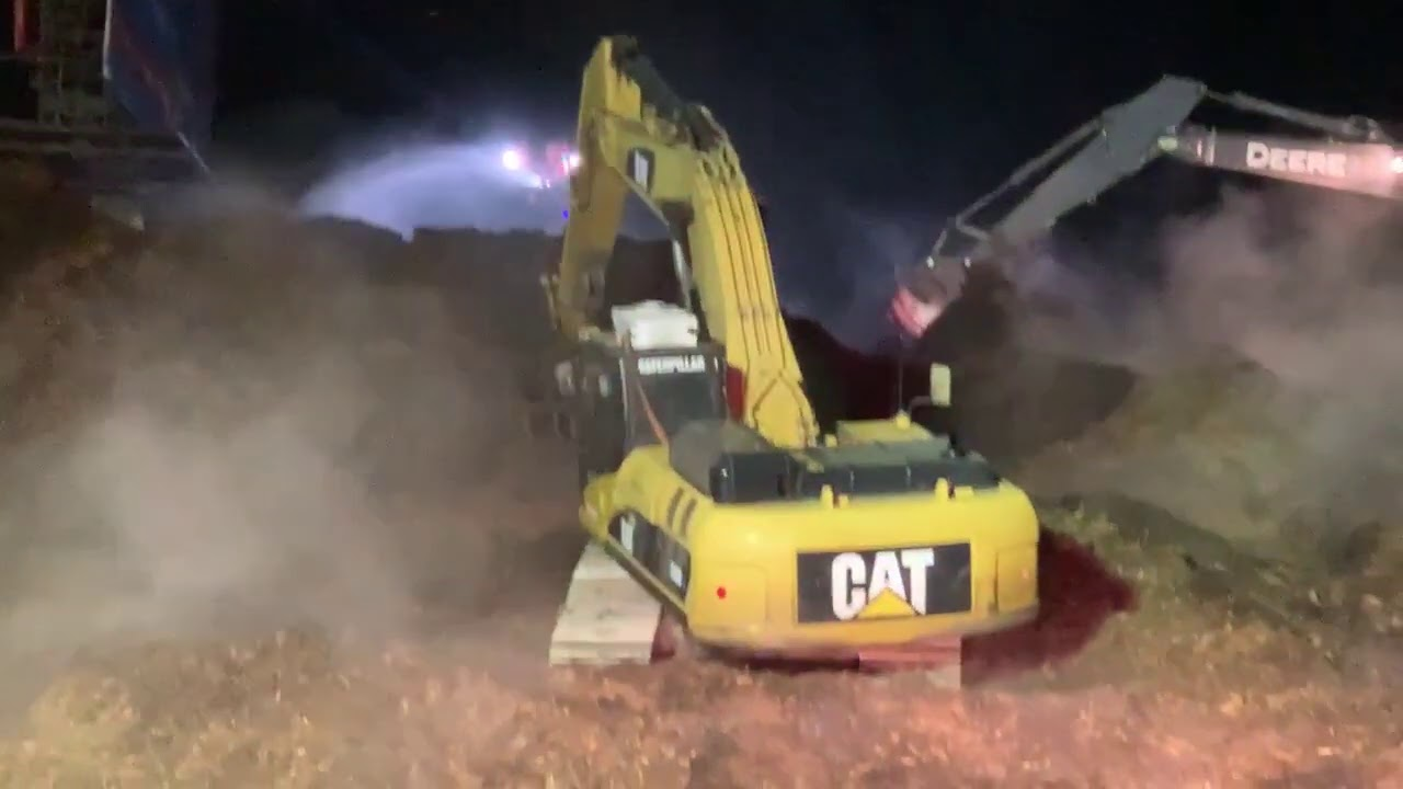 Watch TX Crews Battle Smoldering Mulch Fire | Firehouse