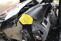 Every agency that responds to MVCs should include “covering sharps” as part of its safety plan. In the case of protecting rescuers from injury from contact with cut roof pillars, something as simple as duct tape or Sharpswrap adhesive material from Packexe should be available and utilized. Every agency that responds to MVCs should include “covering sharps” as part of its safety plan. In the case of protecting rescuers from injury from contact with cut roof pillars, something as simple as duct tape or Sharpswrap adhesive material from Packexe should be available and utilized.