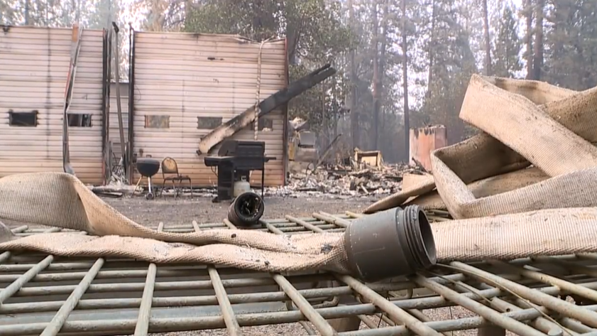 Berry Creek, CA, Fire Chief Reed Rankin's house was destroyed by the North Complex Fire.