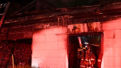 Two Fort Worth, TX, firefighters were injured battling a vacant house blaze early Wednesday.