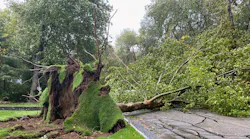 Hanover, MA, firefighters responded to multiple calls during a storm that swept through the state late Tuesday bringing intense rainfall and strong winds.