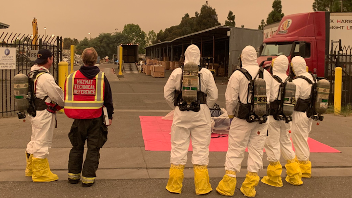 An Oakland, CA, Fire Department hazardous materials team responded to a possible radiation leak in East Oakland on Wednesday that turned out to be a false alarm.