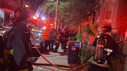 A Boston firefighter was injured battling a residential blaze in the city&apos;s Roxbury neighborhood early Thursday.