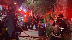 A Boston firefighter was injured battling a residential blaze in the city's Roxbury neighborhood early Thursday. A Boston firefighter was injured battling a residential blaze in the city's Roxbury neighborhood early Thursday.