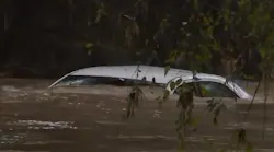 A search continues for two young children were swept away by floodwaters early Tuesday in Smithfield, NC.
