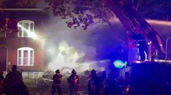 Sixty St. Louis firefighters battled a two-alarm blaze that erupted after a two-story house exploded late Tuesday.