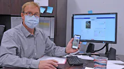 Rhodes Walter, director of the WARCOG dispatch center, shows how 911eye allows first responders and dispatchers to view an emergency scene before arriving to help better prepare them to respond.