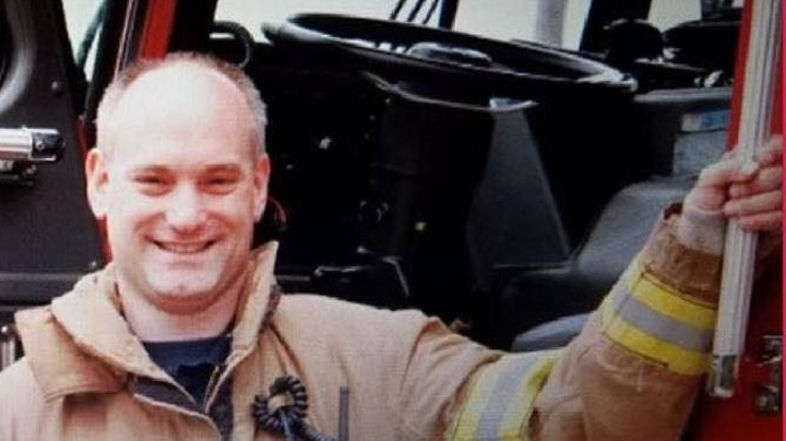 Buffalo Grove firefighter Kevin Hauber, who succumbed to job-related colon cancer in 2018.