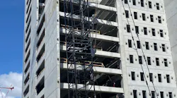 Atlanta firefighters rescued a worker following a parking garage collapse Saturday.