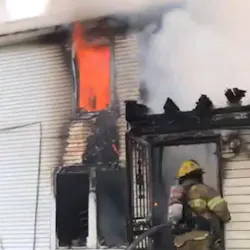 A Prince George's County, MD, firefighter suffered minor burns battling the second blaze to break out at a Capitol Heights home in less than 12 hours.