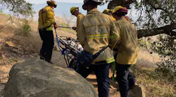 CAL FIRE and San Luis Obispo City firefighters rescued a rock climber who fell 30 feet from Bishop Peak on Labor Day.