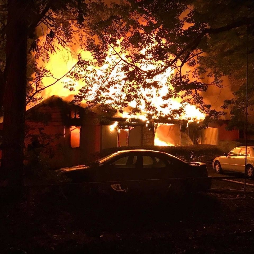 A Suffolk, VA, firefighter was injured while battling a blaze at a single-story house Saturday.
