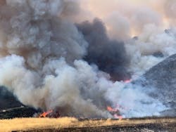The El Dorado Fire burned over 8,600 acres by Monday evening.