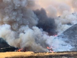 The El Dorado Fire burned over 8,600 acres by Monday evening. The El Dorado Fire burned over 8,600 acres by Monday evening.