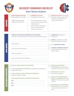 Incident Command Checklist Active Shooter Response Final Page 1 Incident Command Checklist Active Shooter Response Final Page 1