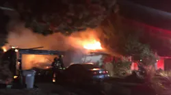 A Boise, ID, firefighter was among three people injured during a residential blaze early Monday.