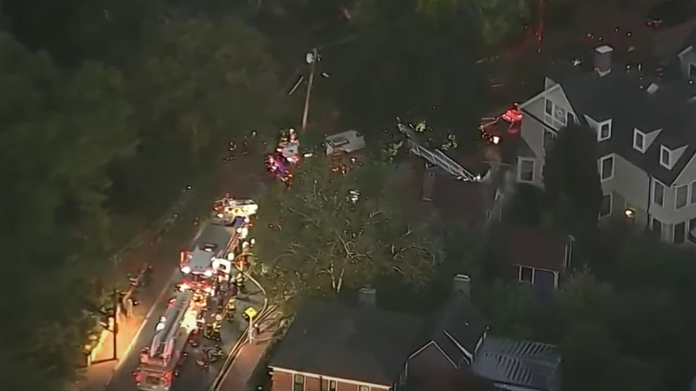 Three Cambridge, MA, firefighters were taken to the hospital after suffering injuries during a three-alarm residential blaze early Wednesday.