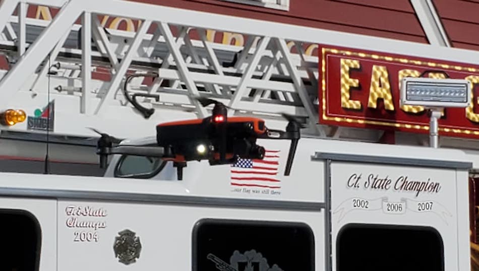 The East Great Plain, CT, Volunteer Fire Department received its new drone from the National Public Safety Drone Donation Program.
