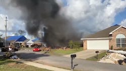 A Navy T-6B Texan II aircraft from Naval Air Station Whiting Field in Milton, FL, crashed in Magnolia Springs, AL, on Friday, killing both crew members on board A Navy T-6B Texan II aircraft from Naval Air Station Whiting Field in Milton, FL, crashed in Magnolia Springs, AL, on Friday, killing both crew members on board